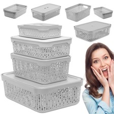 Cestino portaoggetti grigio