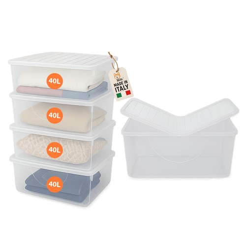 Set contenitori plastica 40l - 4,