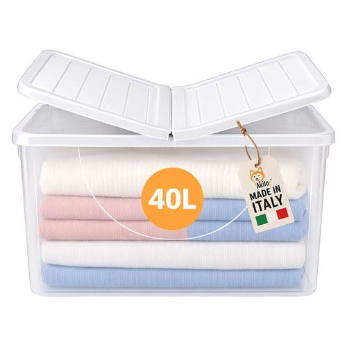 Contenitore plastica 40l con - plastica,